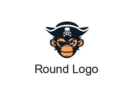 monkey wearing eye patch and pirate hat