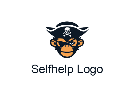 monkey wearing eye patch and pirate hat