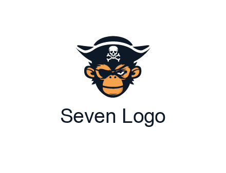 monkey wearing eye patch and pirate hat