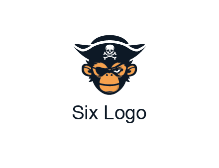 monkey wearing eye patch and pirate hat