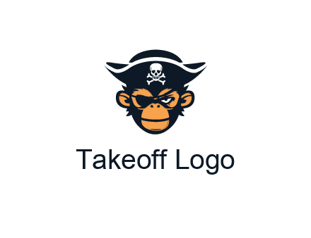 monkey wearing eye patch and pirate hat