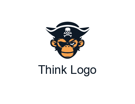 monkey wearing eye patch and pirate hat