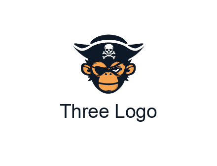 monkey wearing eye patch and pirate hat