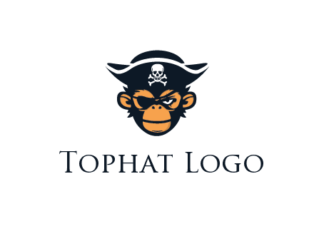 monkey wearing eye patch and pirate hat