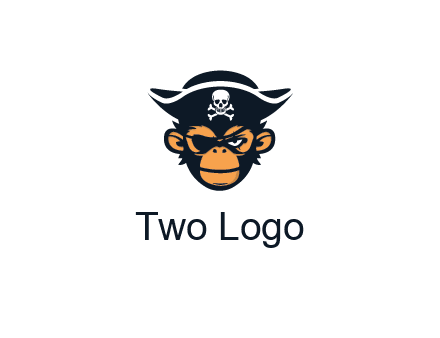 monkey wearing eye patch and pirate hat