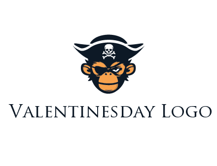 monkey wearing eye patch and pirate hat