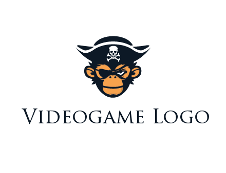 monkey wearing eye patch and pirate hat