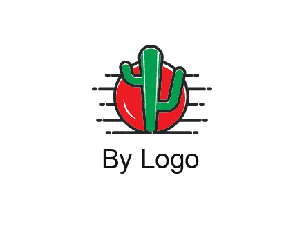 circle behind cactus