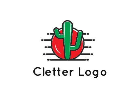 circle behind cactus