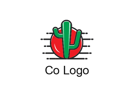circle behind cactus