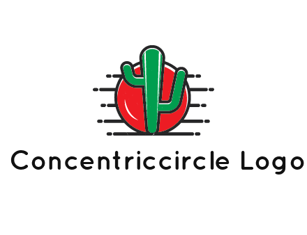 circle behind cactus
