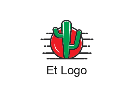circle behind cactus