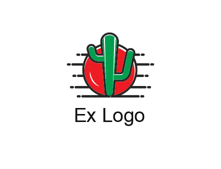 circle behind cactus