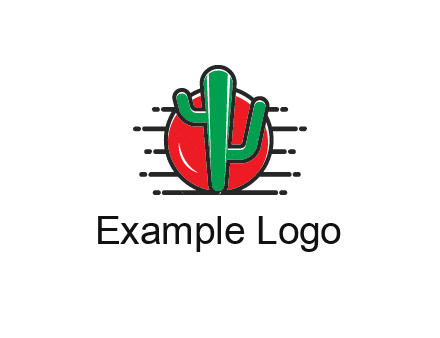 circle behind cactus