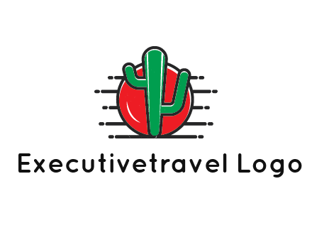 circle behind cactus