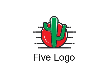 circle behind cactus