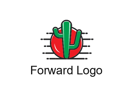 circle behind cactus