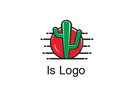 circle behind cactus