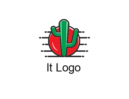 circle behind cactus
