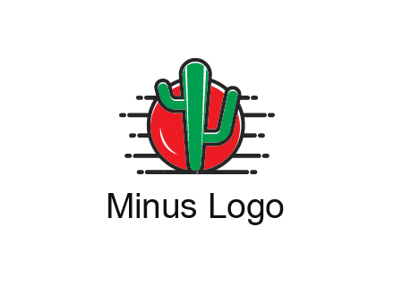 circle behind cactus
