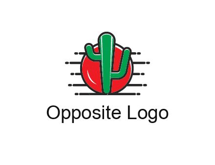 circle behind cactus