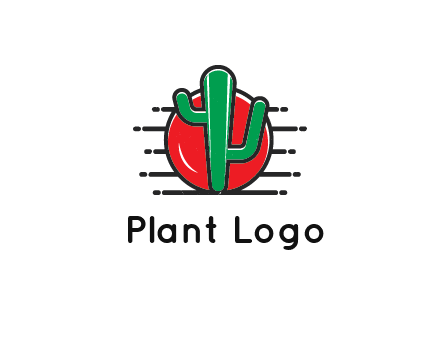 circle behind cactus