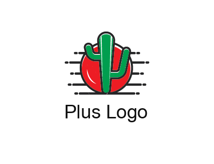 circle behind cactus
