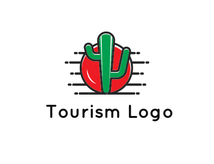 circle behind cactus
