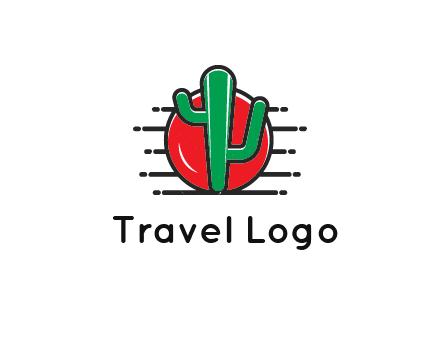 circle behind cactus