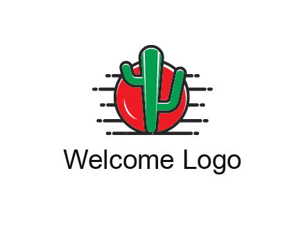 circle behind cactus