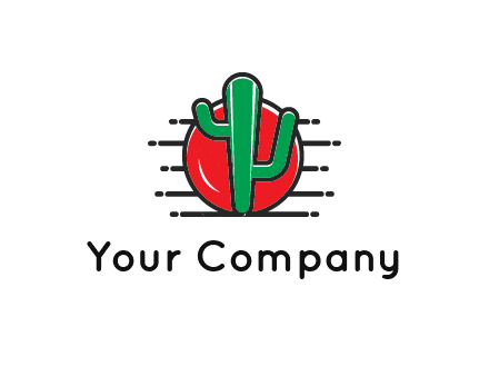 circle behind cactus