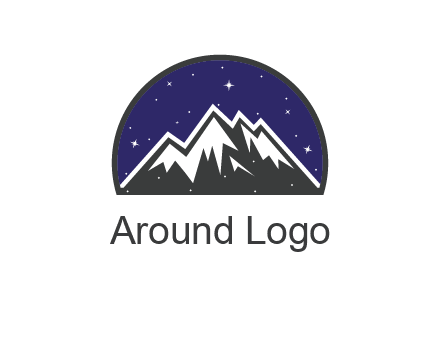 starry sky behind snow caped mountains