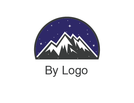 starry sky behind snow caped mountains