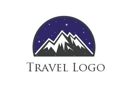 starry sky behind snow caped mountains