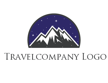 starry sky behind snow caped mountains
