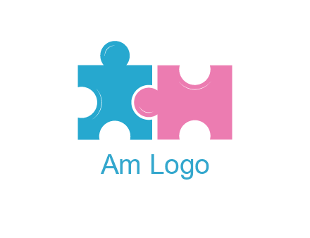 jigsaw puzzle together forming people icon