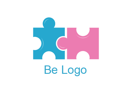 jigsaw puzzle together forming people icon