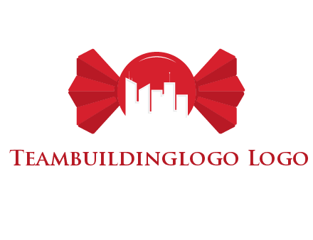 negative spacing skyscrapers in candy wrapper