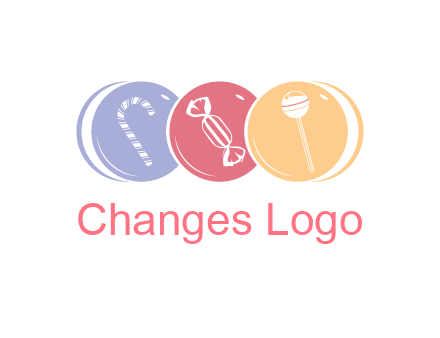 candy and lollipop icons in circles