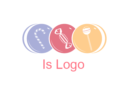 candy and lollipop icons in circles