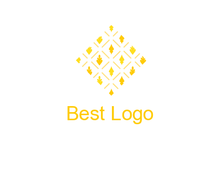 leaves in tile shape symbol