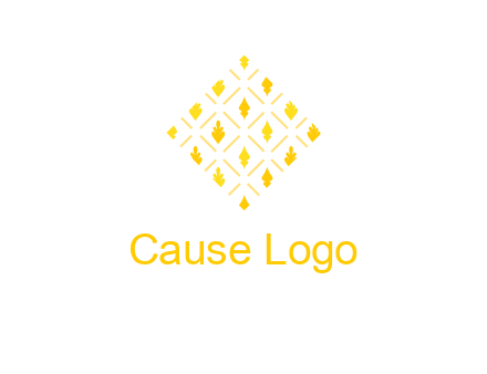 leaves in tile shape symbol