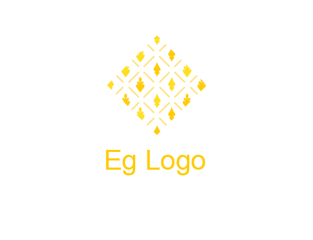 leaves in tile shape symbol