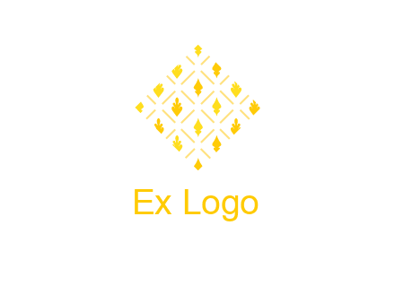 leaves in tile shape symbol