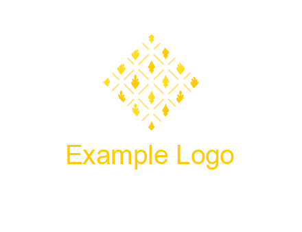 leaves in tile shape symbol