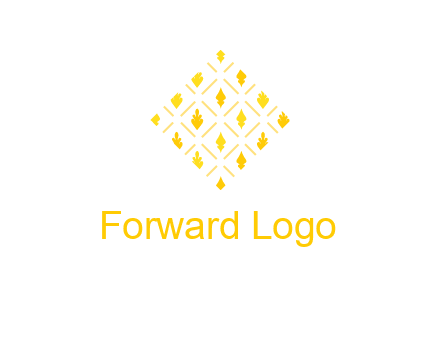 leaves in tile shape symbol