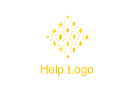 leaves in tile shape symbol