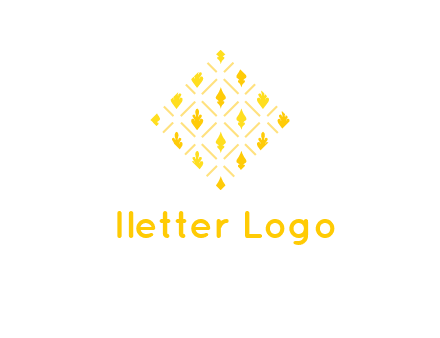 leaves in tile shape symbol