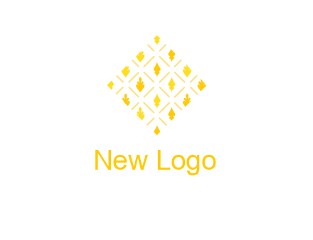 leaves in tile shape symbol