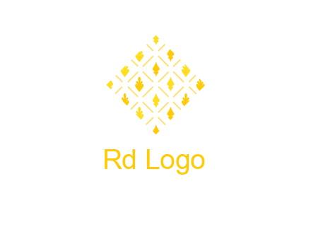 leaves in tile shape symbol